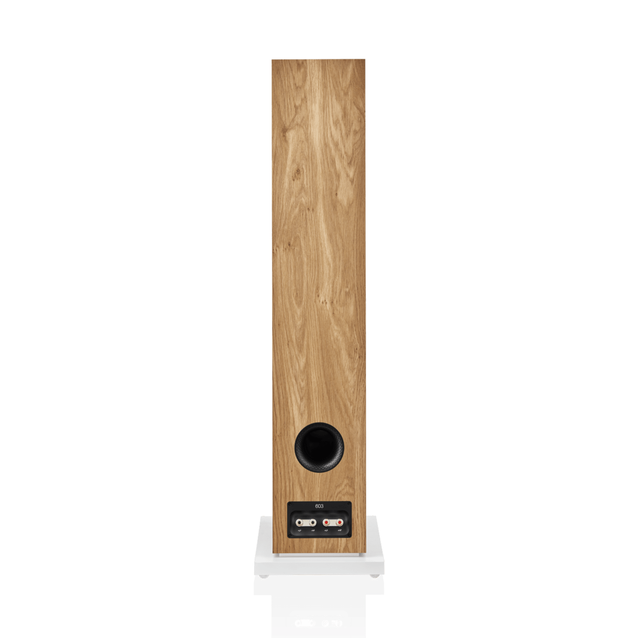 Wooden speaker on a white background