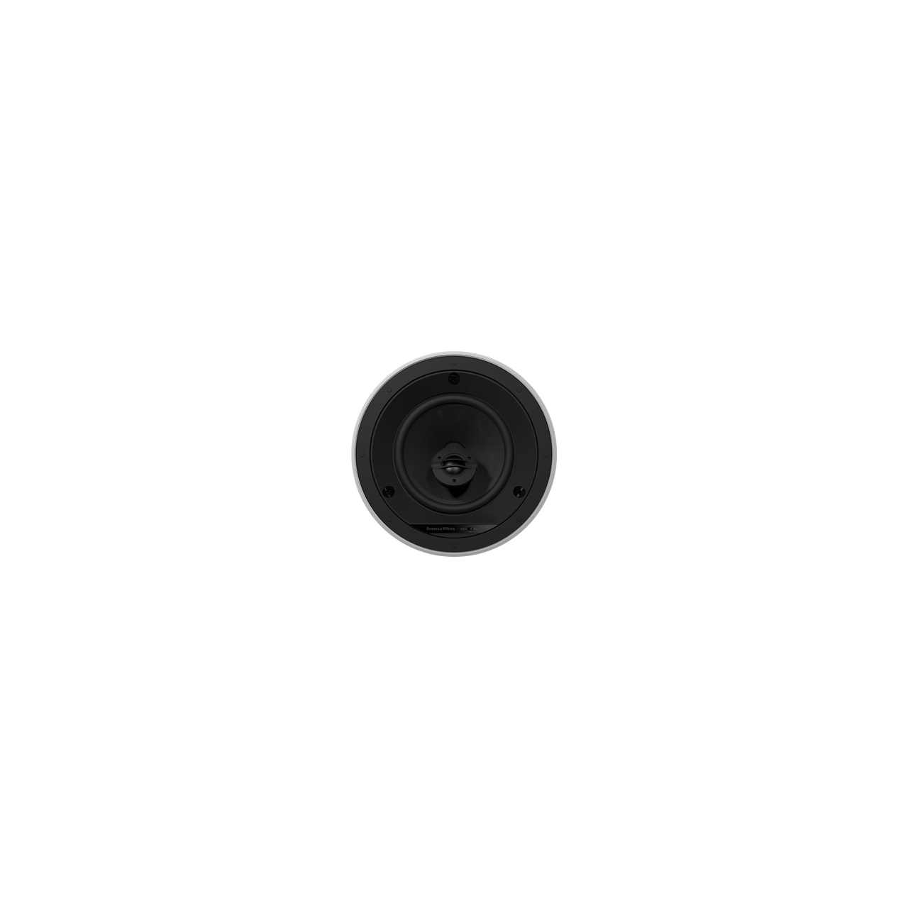 Black speaker grille on a white background