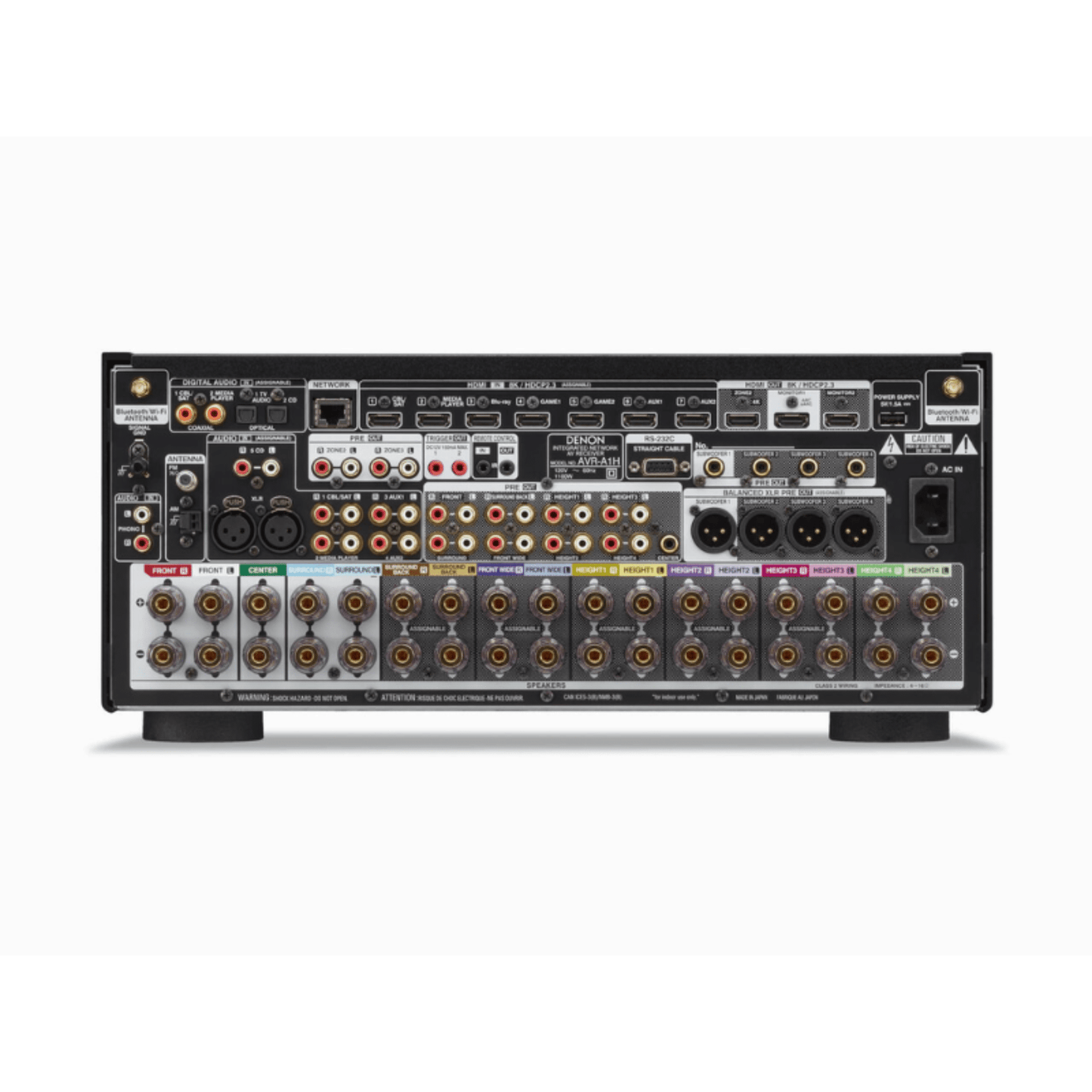 Denon Avra1h av receiver back view