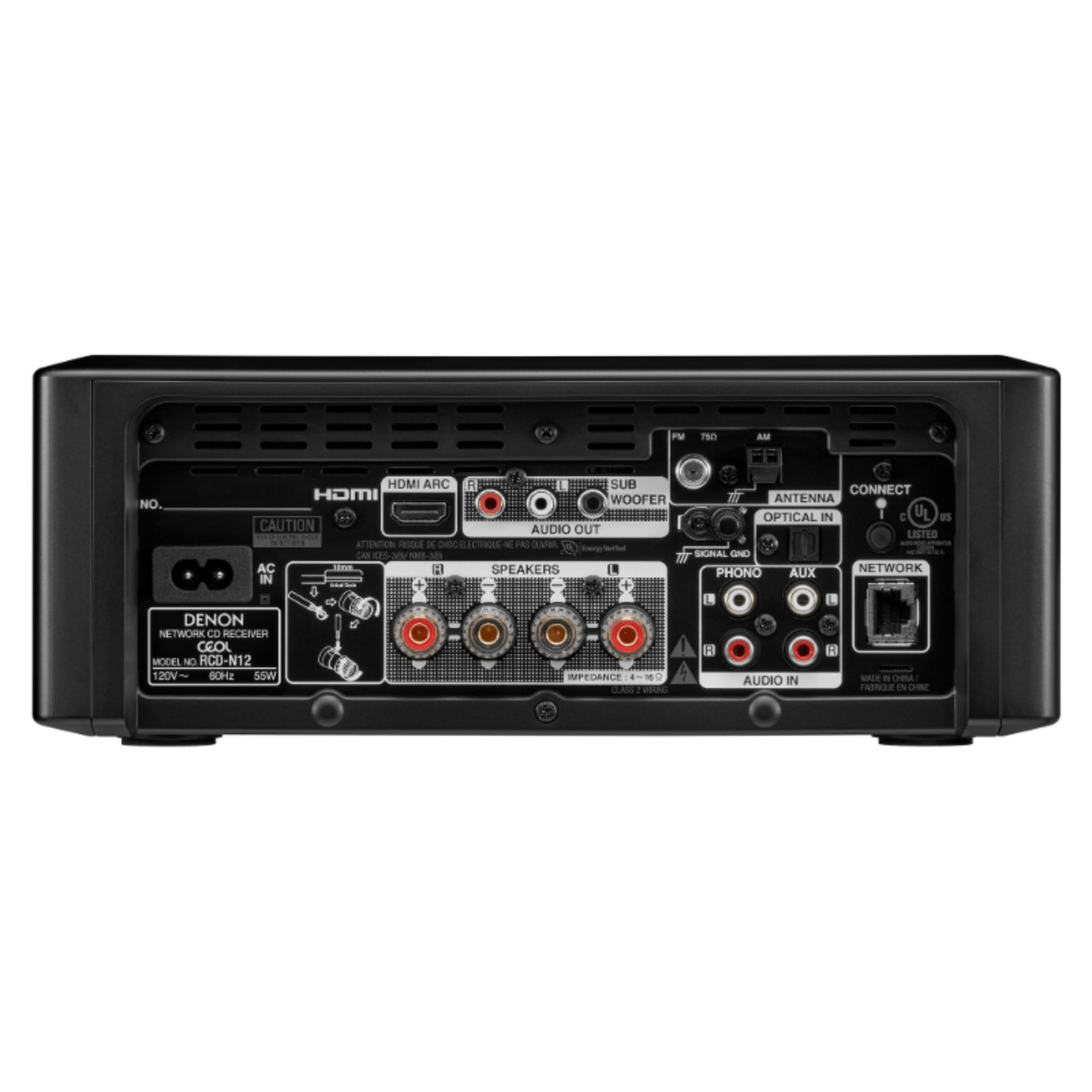 Denon RCD-N12 System Back View