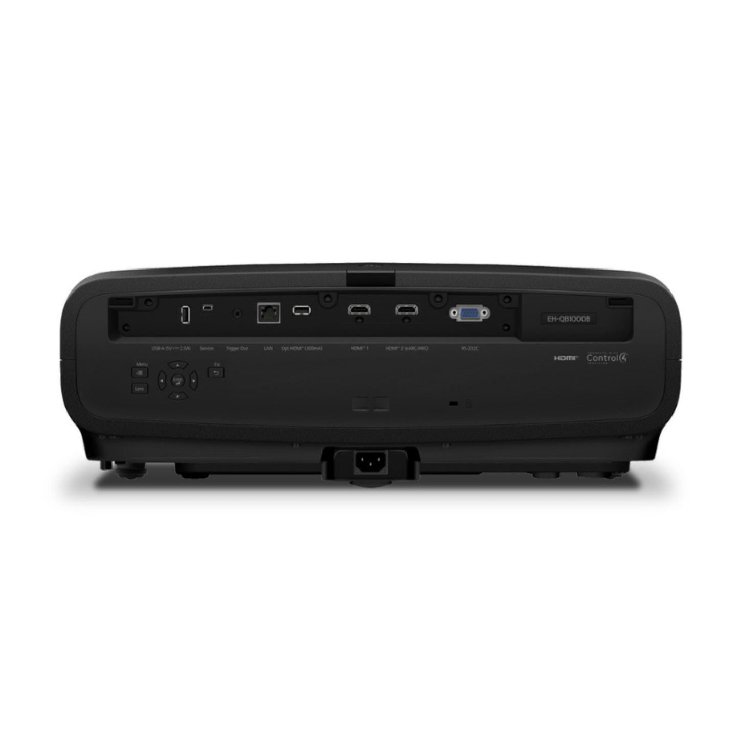 epson projector qb1000 back view with inputs