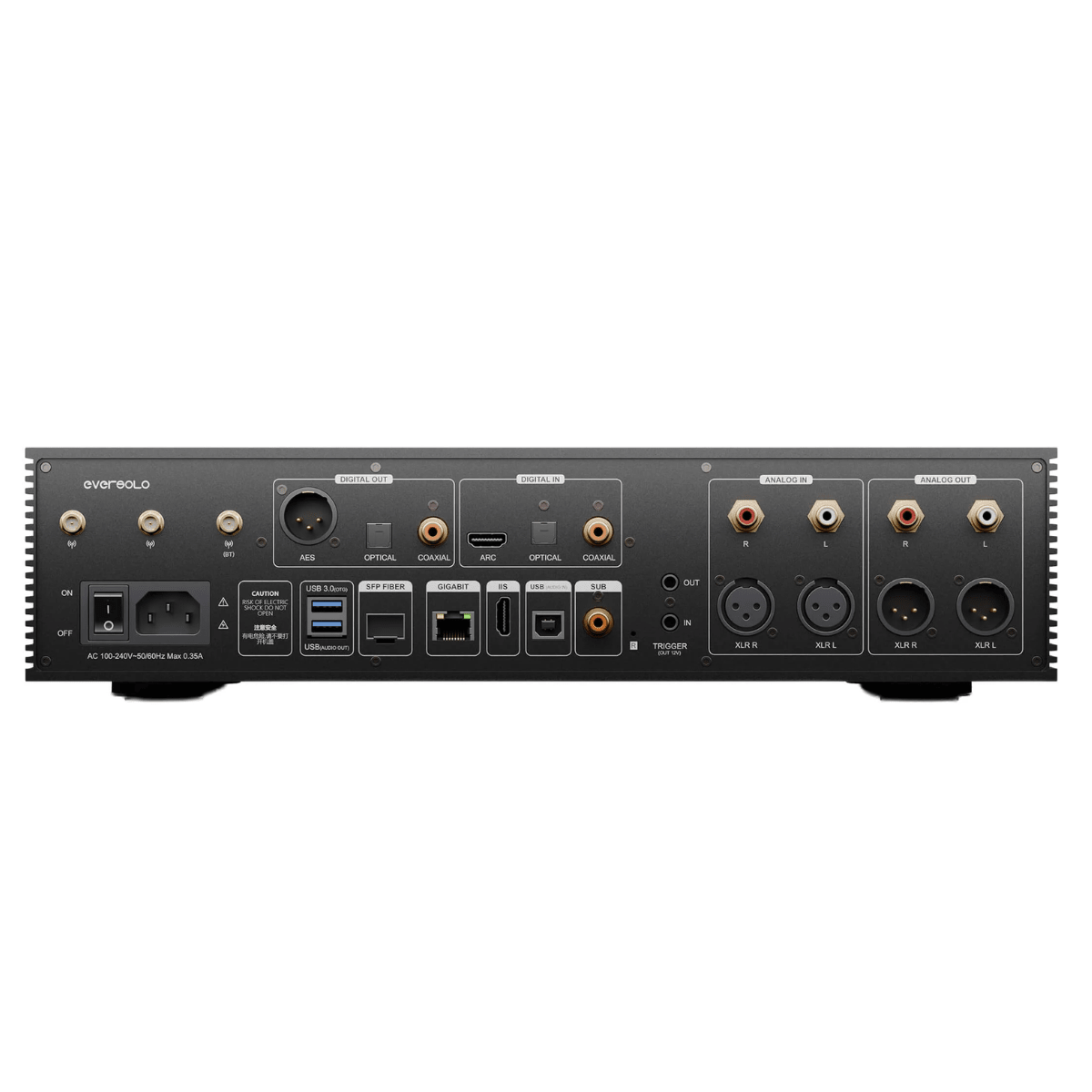 back panel of eversolo dmp a8 gen2 streamer