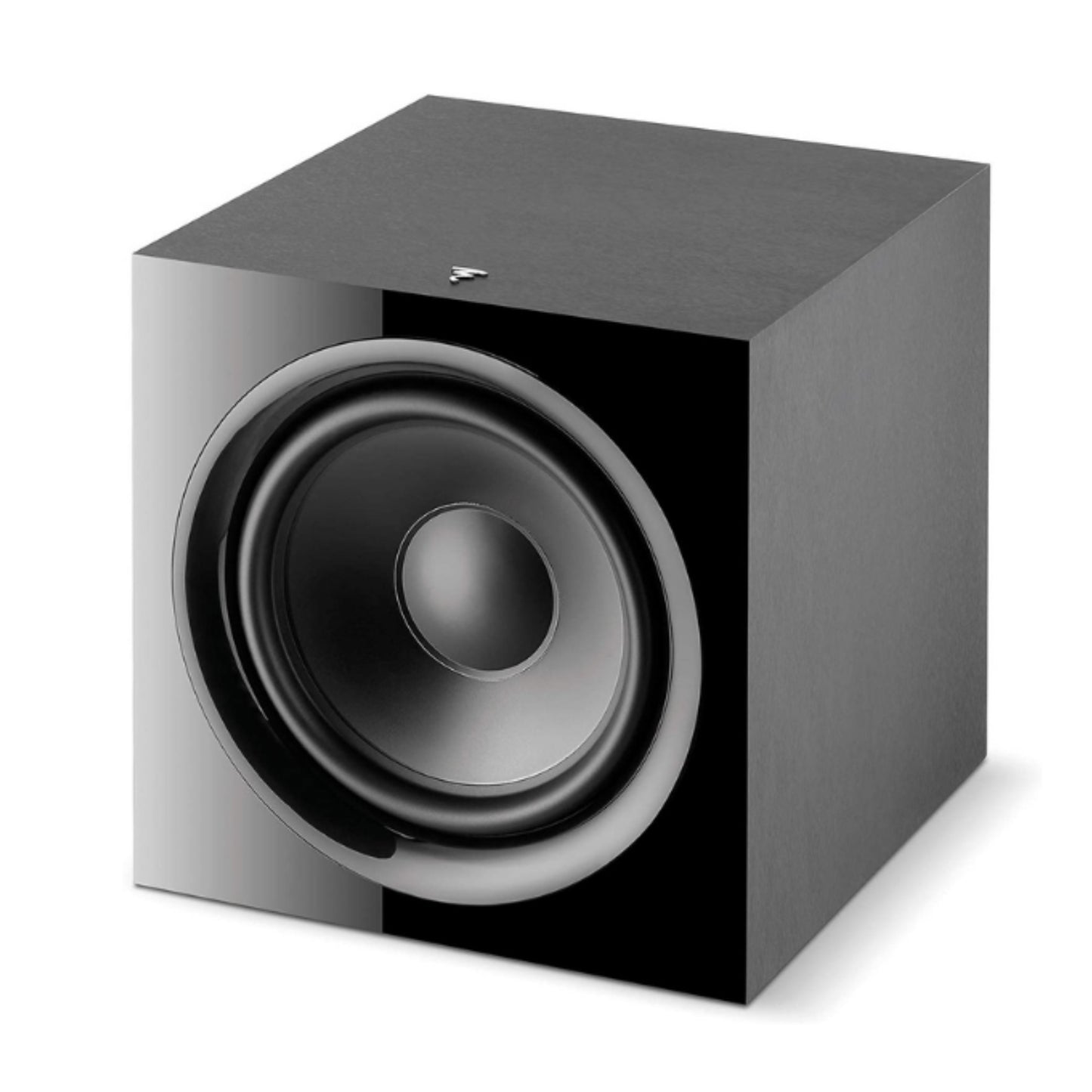 black focal sub 600p subwoofer angled view