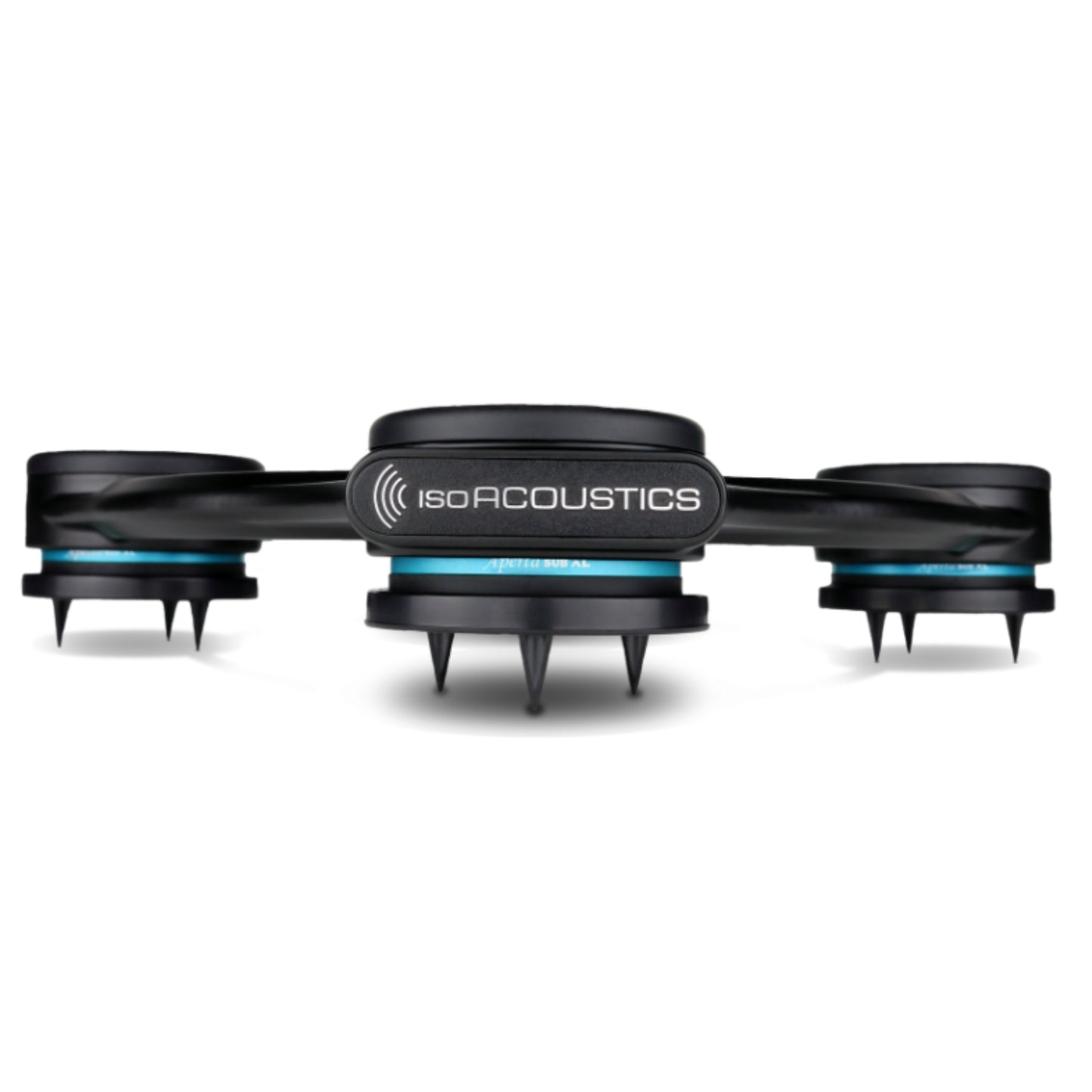 isoacoustics aperta sub xl subwoofer isolation stand with 3 pucks