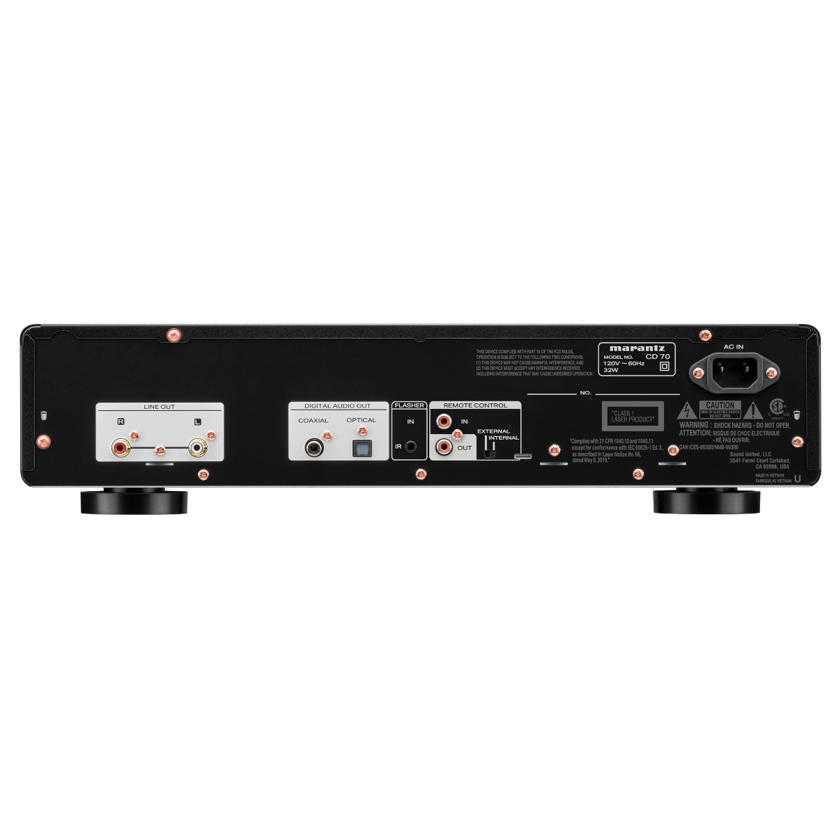 back panel of marantz cd70 cd player