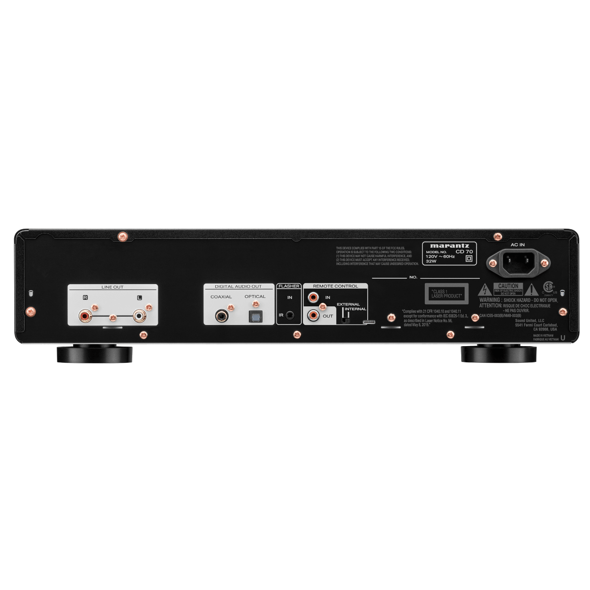 back panel of marantz cd70 cd player