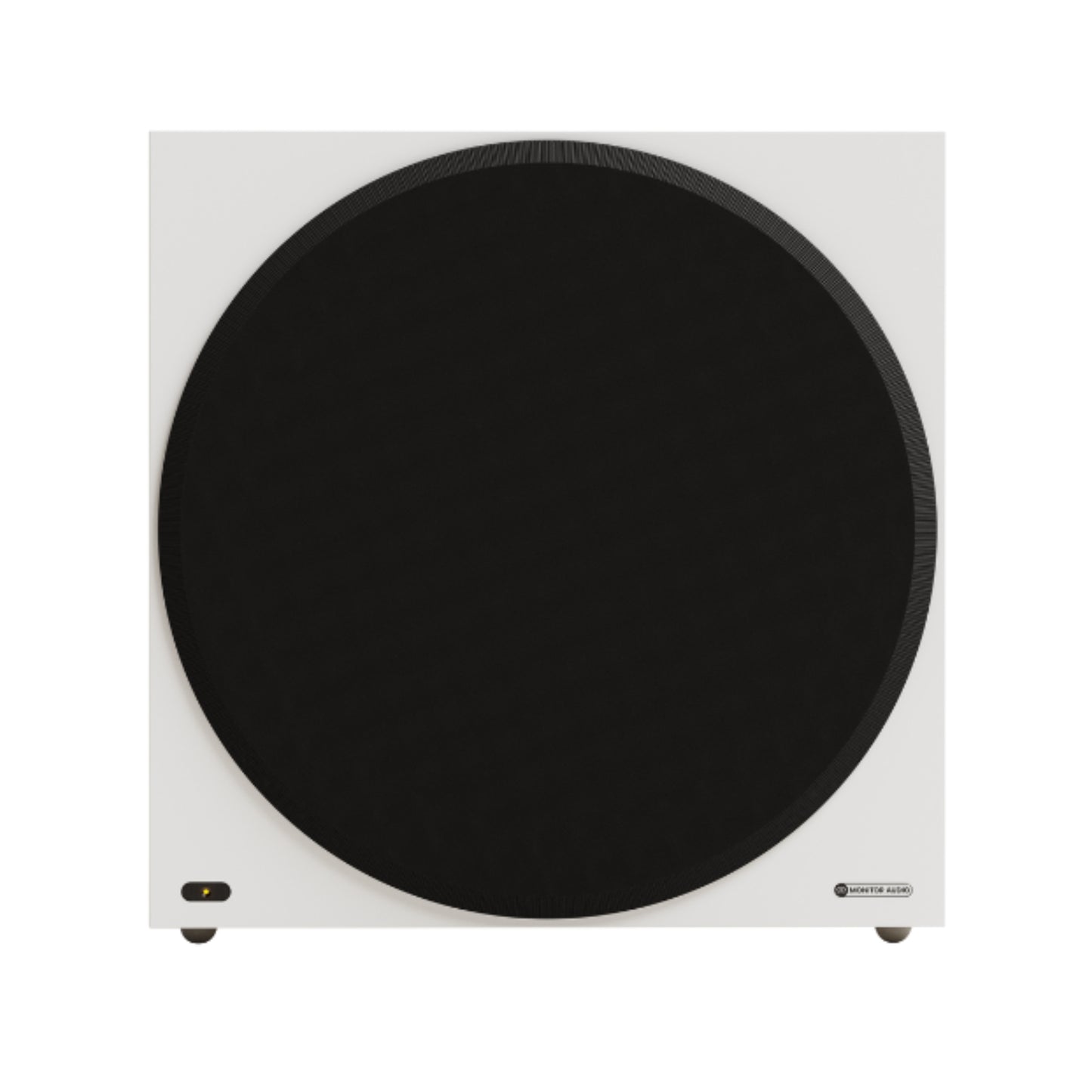 front view monitor audio vestra w15 subwoofer in white color