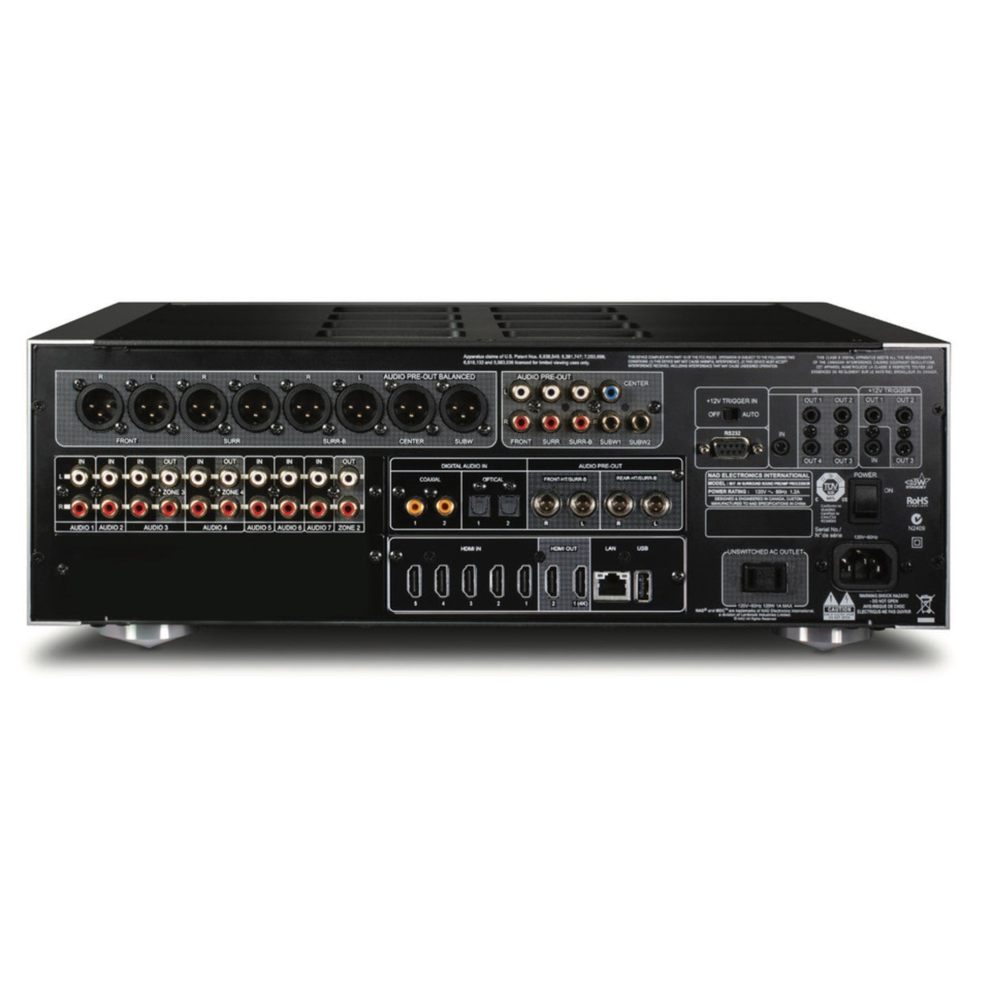 back panel of m17 v2i preamp