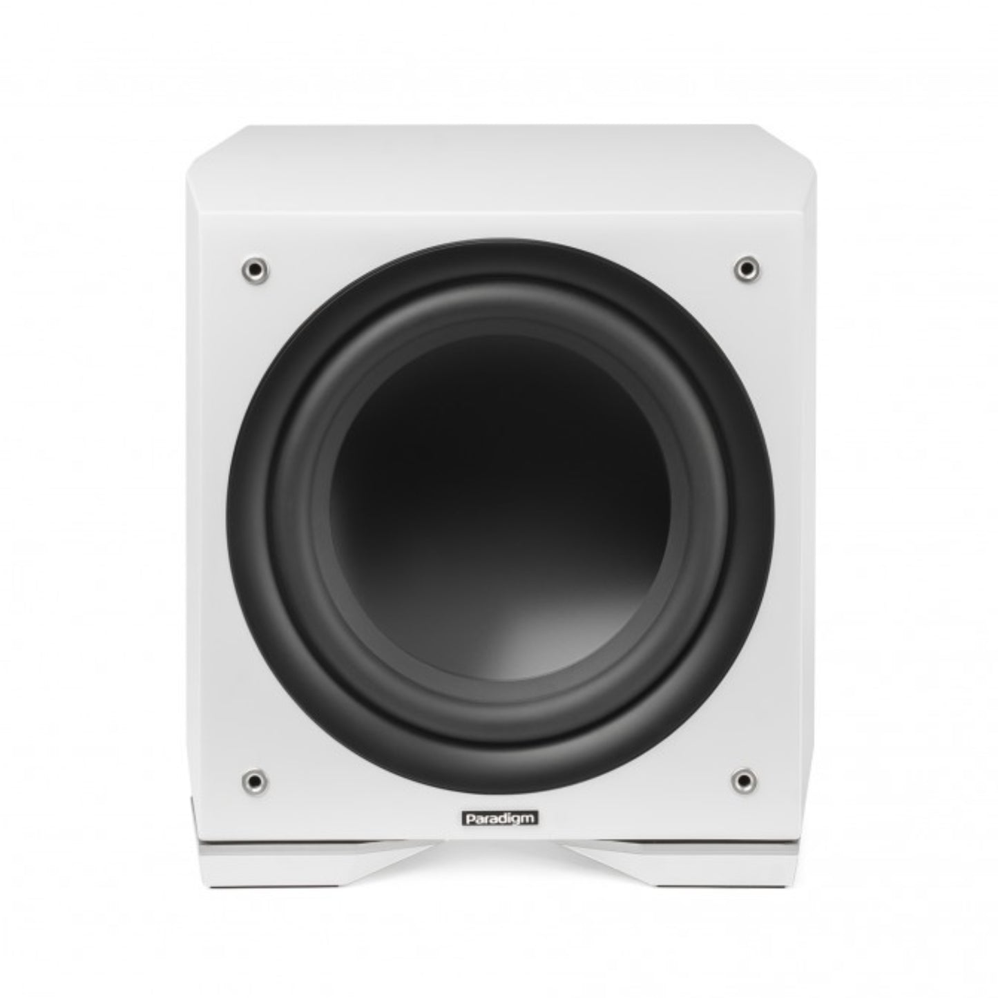 front view of paradigm defiance s10 subwoofer in white