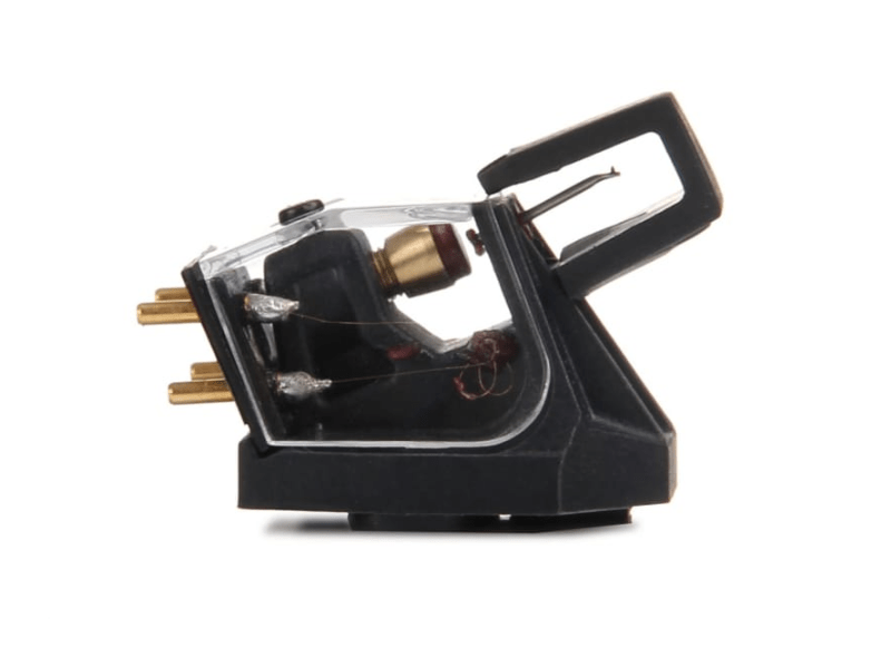Turntable cartridge on a white background