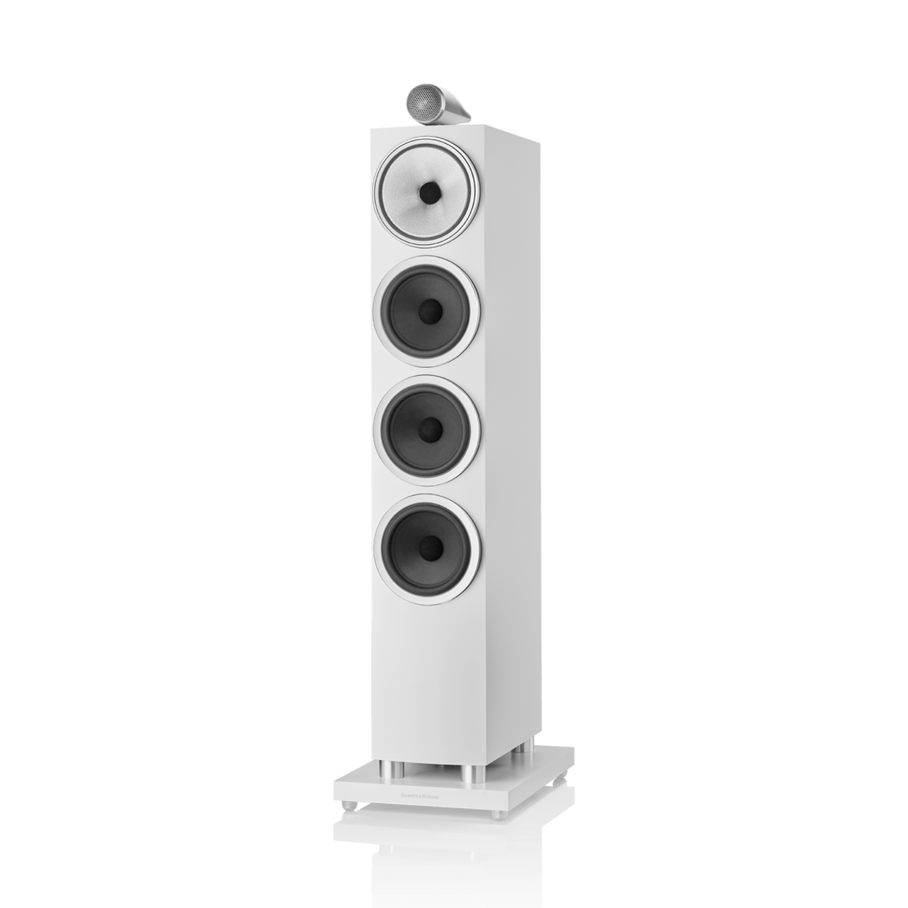 White tower speaker on a white background