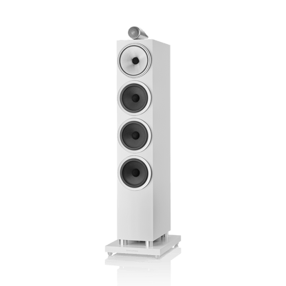 White tower speaker on a white background