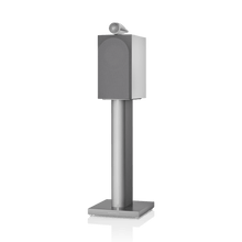 Silver speaker on a white background