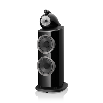 Black speaker on a white background