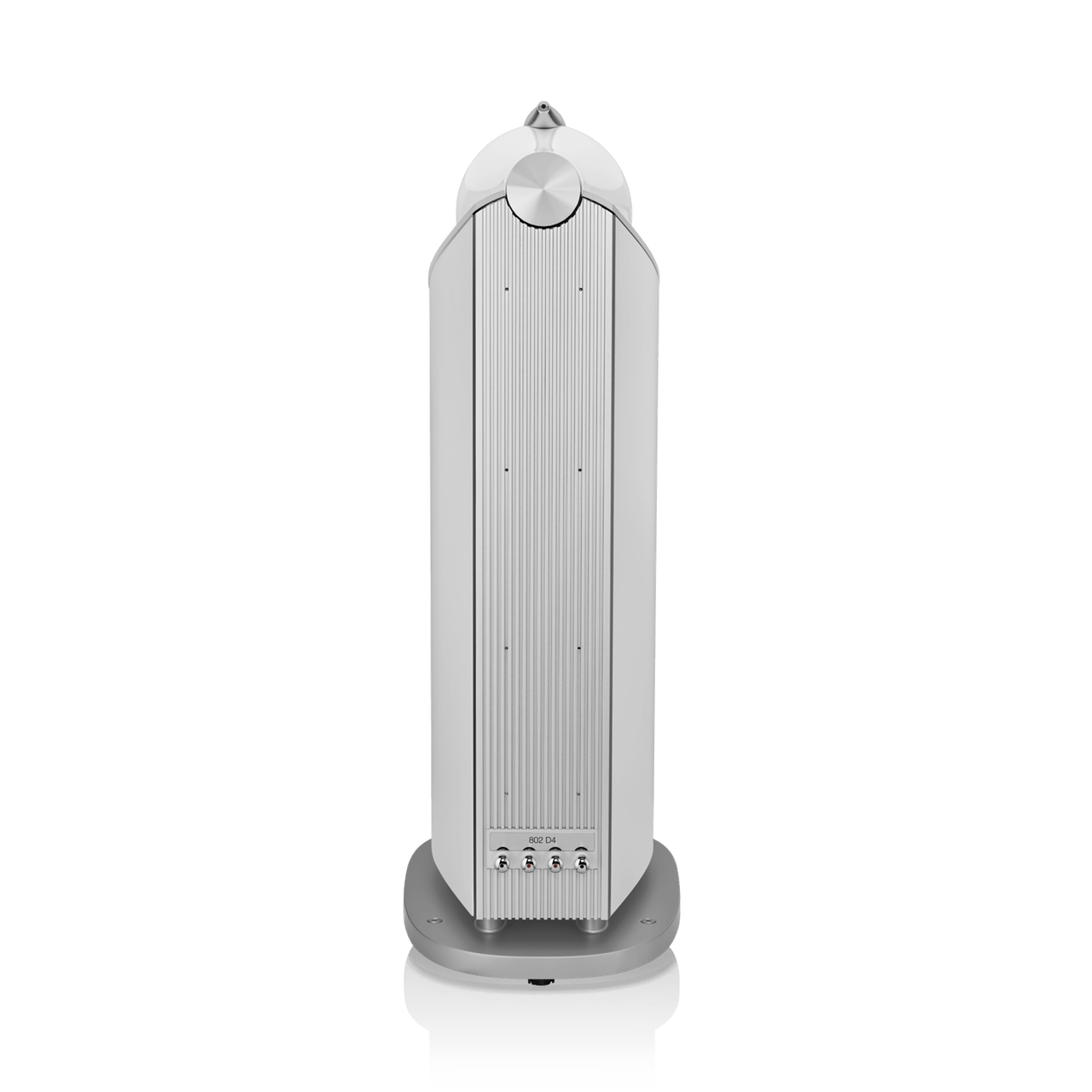 Tall cylindrical electronic device on a white background