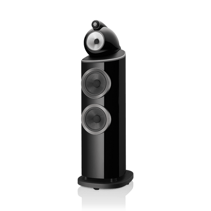 Black speaker on a white background