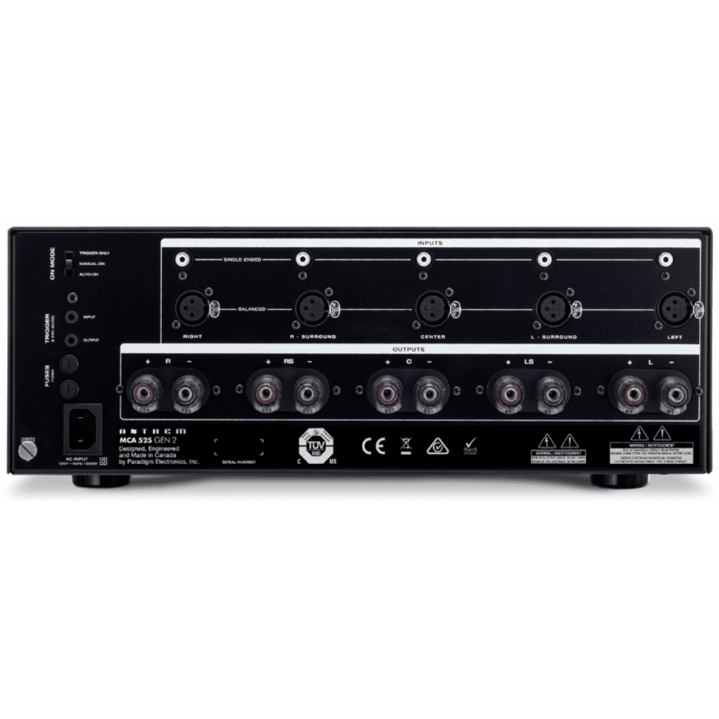 Black Anthem_mcm_525_Gen_2 5_Channel_Power_Amplifier back view