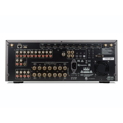Gray Arcam AVR31 HDMI 2.1 Class G AV Receiver back view