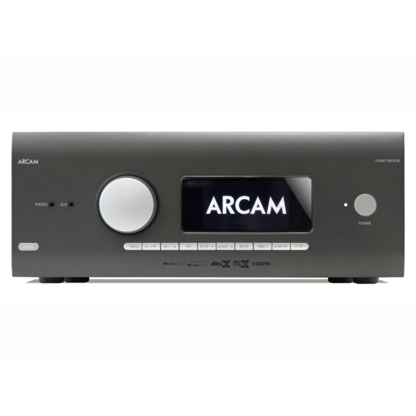 Gray Arcam AVR5 Class AB AV Receiver front view