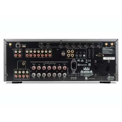 Gray Arcam AVR5 Class AB AV Receiver back view
