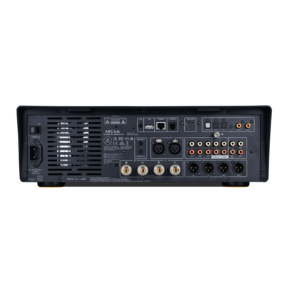 black Arcam_sa_45_Streaming_Integrated_Amplifier back view