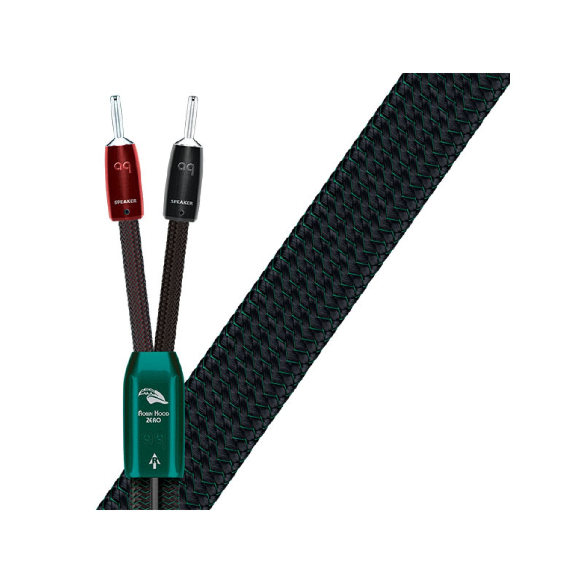 Audioquest Robin Hood Zero 15AWG Speaker Cables with 72v DBS - 8FT (Sold as Pair)