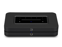 Black electronic device with a screen on a white background