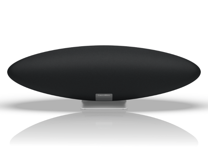 Black round object on a white background