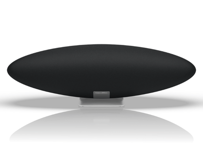 Black round object on a white background