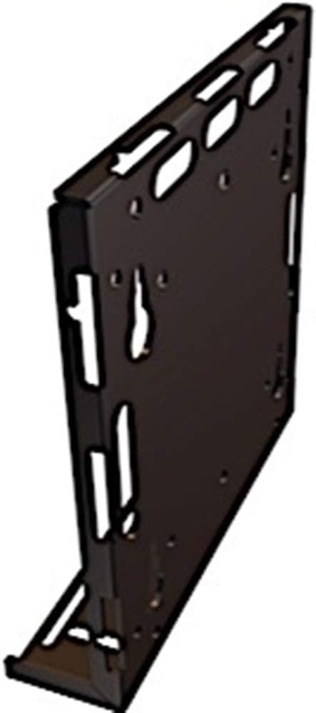 Black metal bracket on a white background