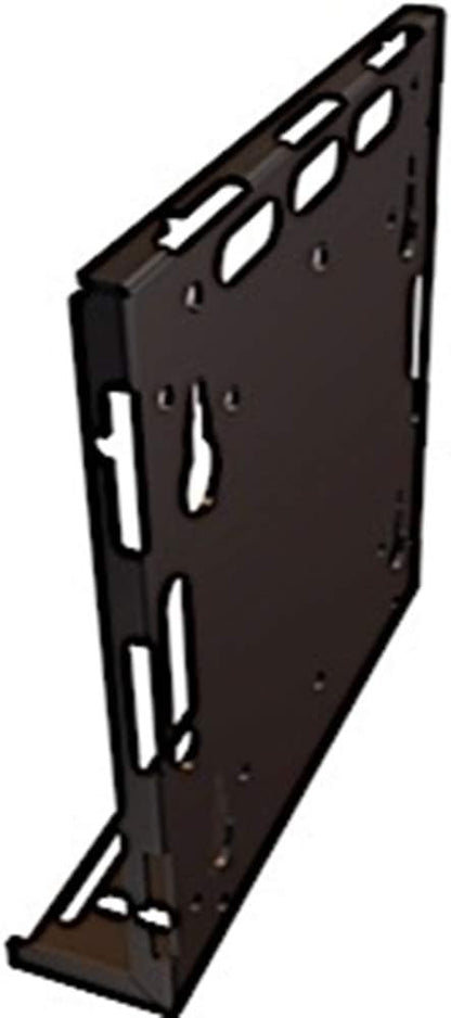 Black metal bracket on a white background