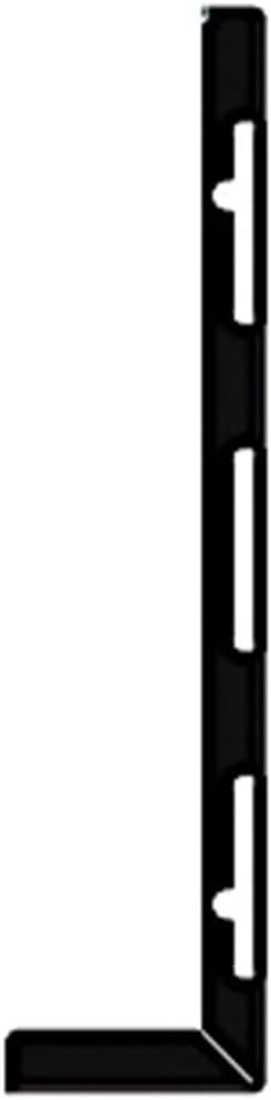 Black L-shaped bracket on a white background