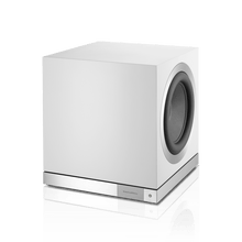 White subwoofer on a white background