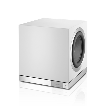 White subwoofer on a white background