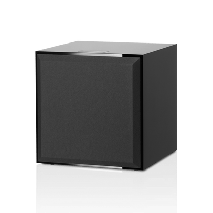 Black cube-shaped object on a black background