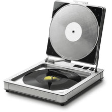 Flatten it vinyl record flattening machine front view on clean background