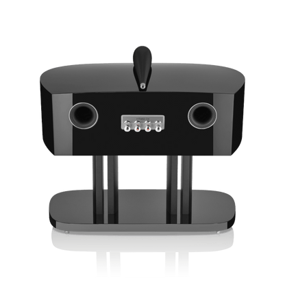 Black coffee machine with a digital display on a white background