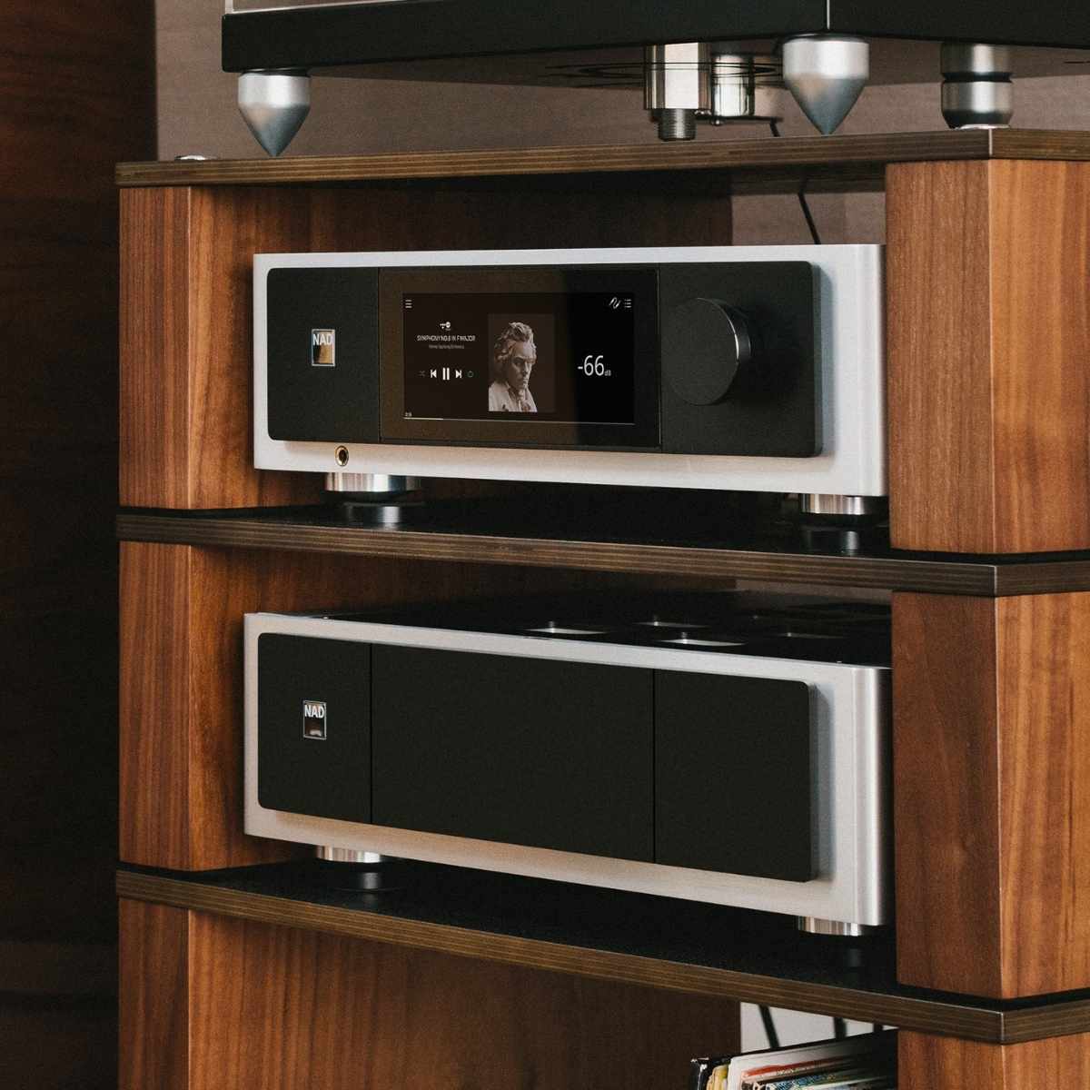 nad m33 v2 streaming amp on racks