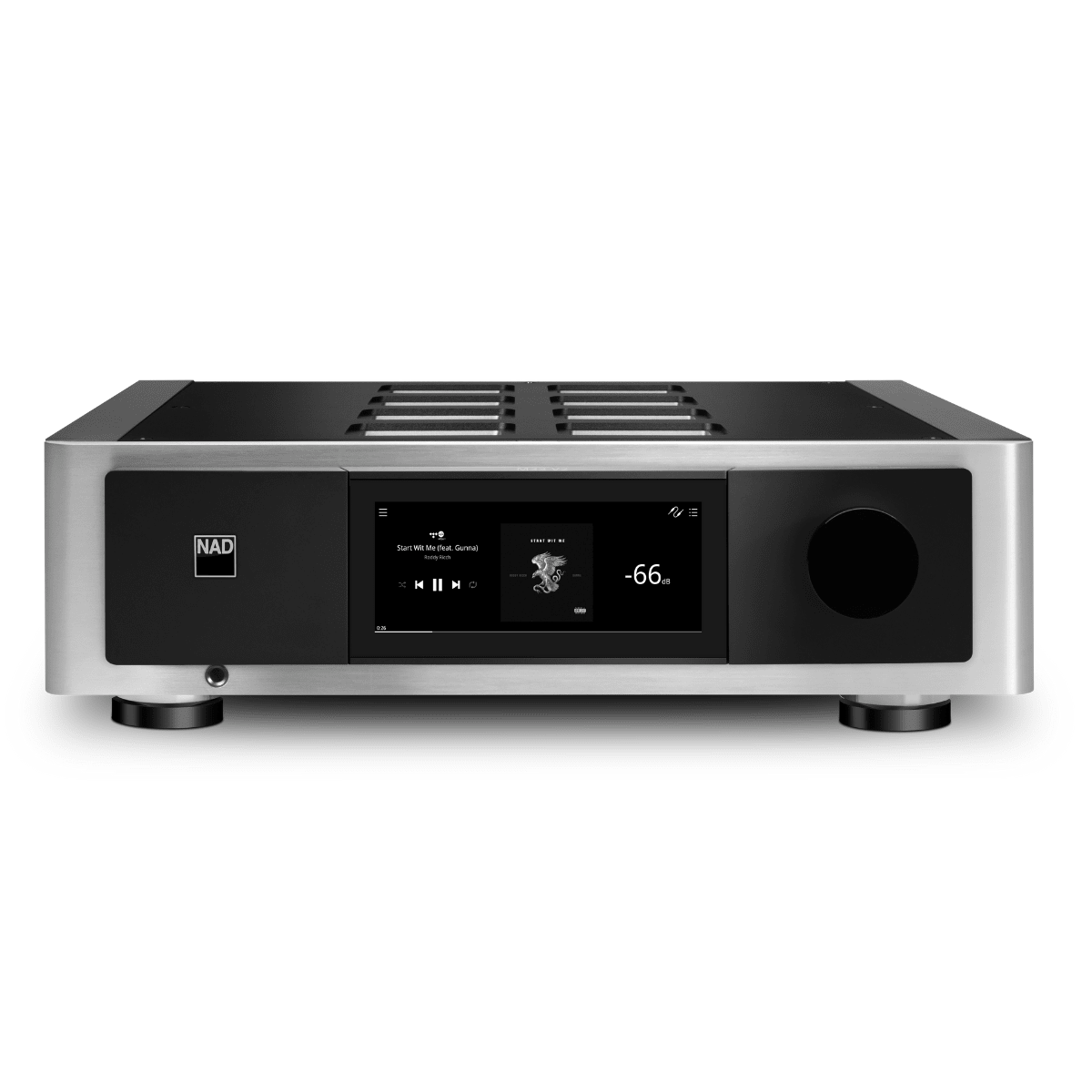 nad m33 streaming amp front panel