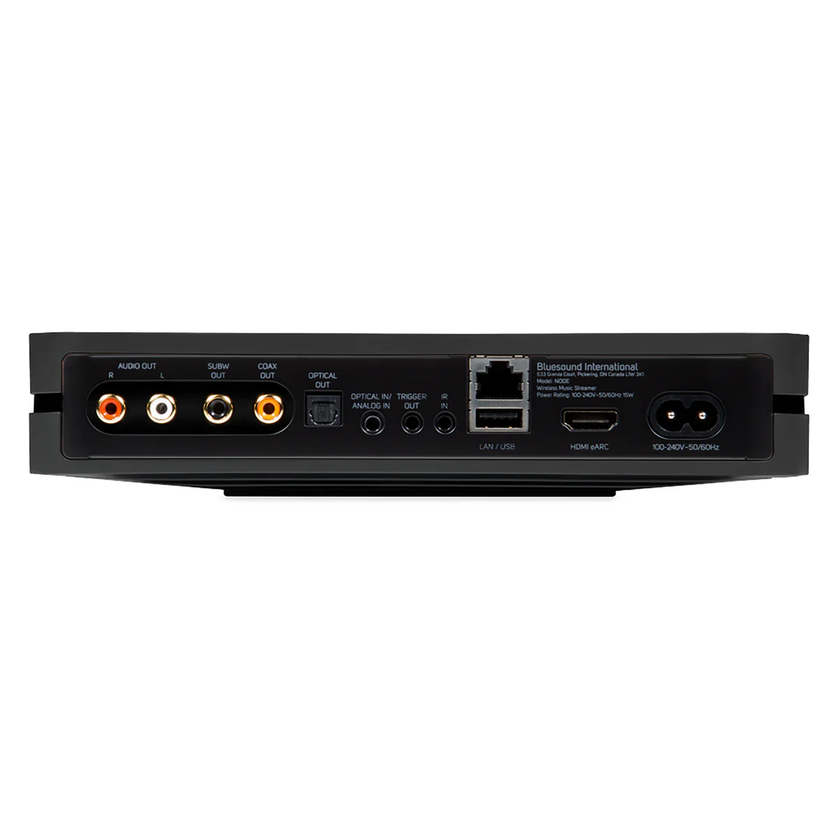 back panel of bluesound node n130 streamer
