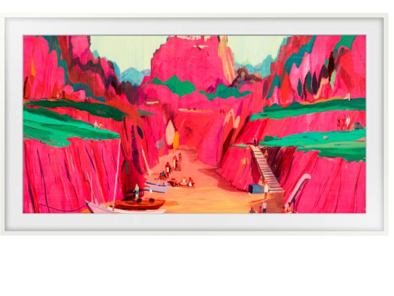 65" Samsung The Frame Customizable Bezel Modern White - VG-SCFF65WTBZA