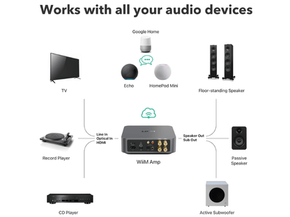 Wiim Amp Multi-Room Streaming Amplifier - Space Grey
