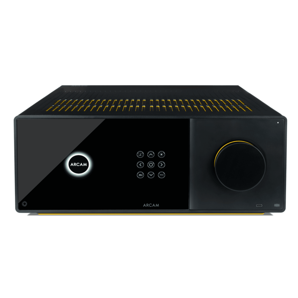 front panel of arcam ava25 av amplifier