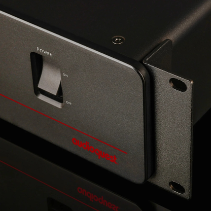 AudioQuest PowerQuest 909 front panel power switch and rack mount bracket