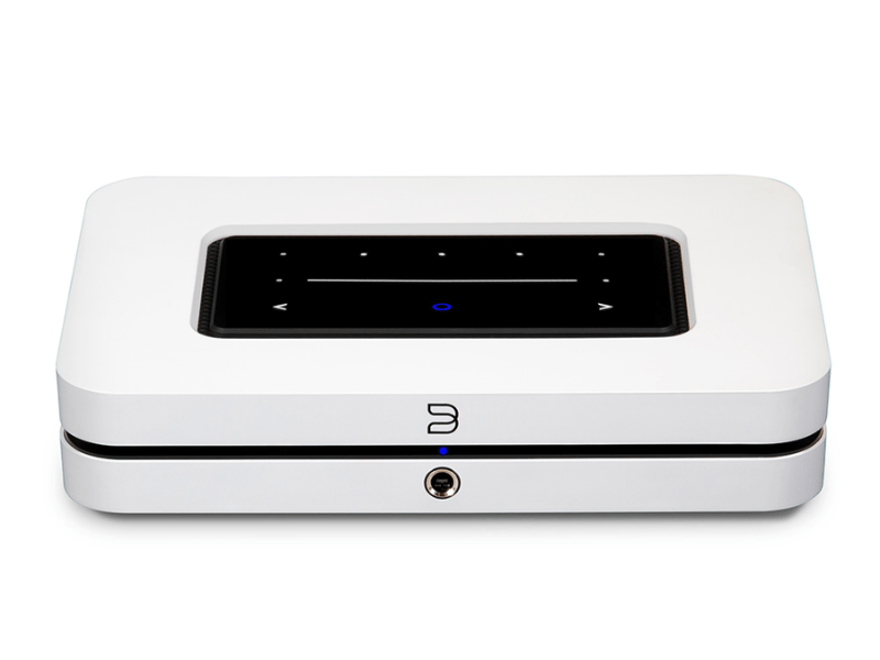 White electronic device with a screen on a white background