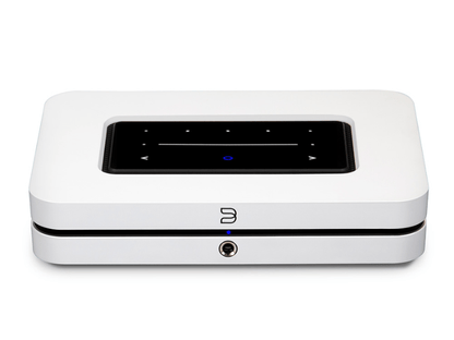 White electronic device with a screen on a white background