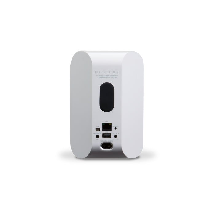 White electronic device with ports on a white background