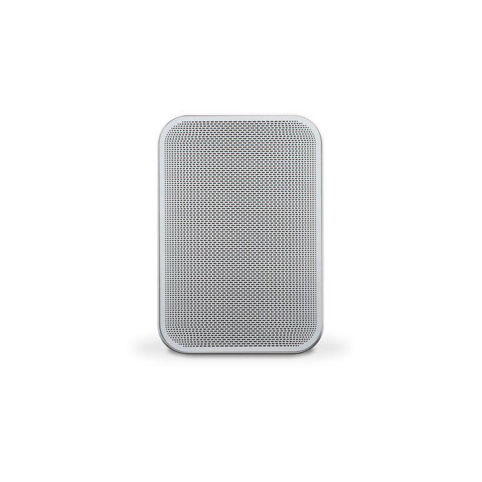 Rectangular metal mesh device on a white background