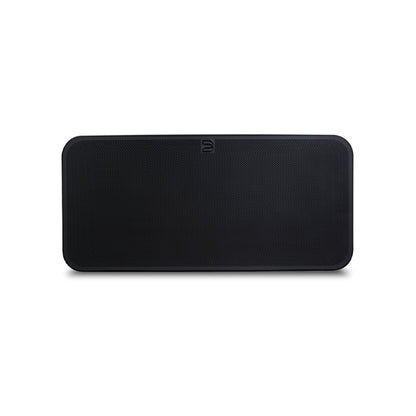 Black rectangular speaker on a white background