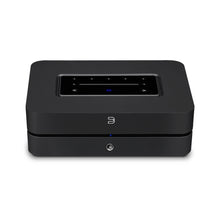 Black electronic device with a screen on a white background